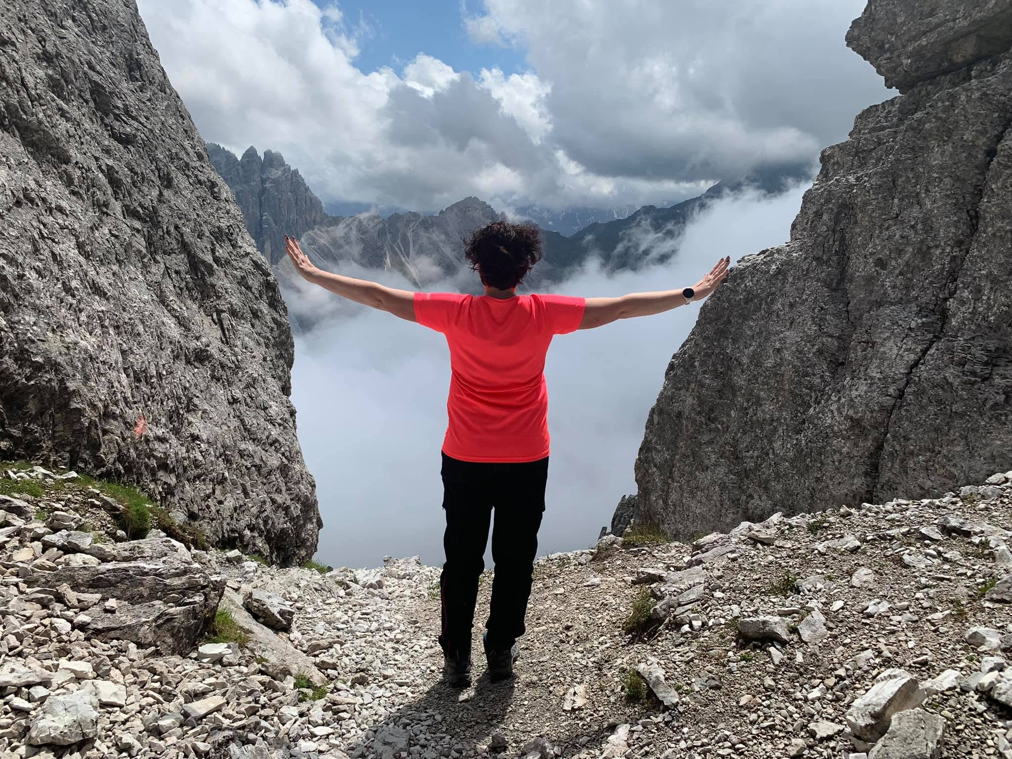 Jurgita žygyje tarp Dolomitų kalnų viršūnių